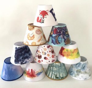 printed and painting lamp shades